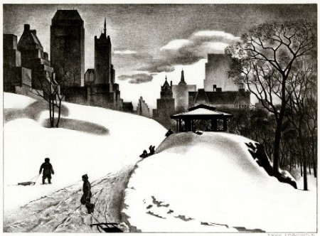 Winter Fun Lithograph